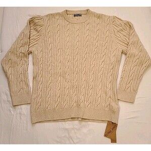 PJ Paul Jones Sweater Men 2XL Cable Sweater Beige NWT